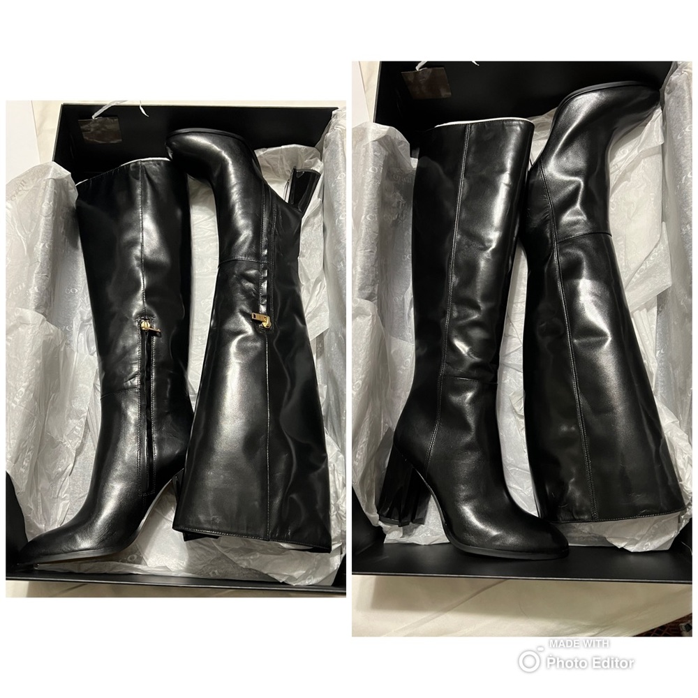 Coach Brigitte Tall Black Leather Boot 6 1/2 (6.5) BRAND NEW IN BOX